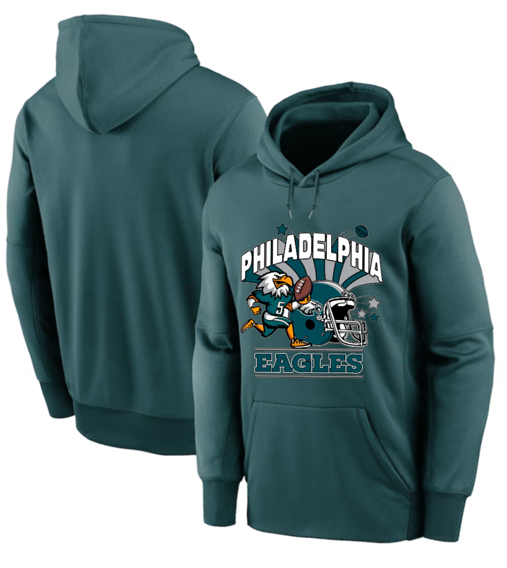 Men 2025 Philadelphia Eagles green hoodie style 22